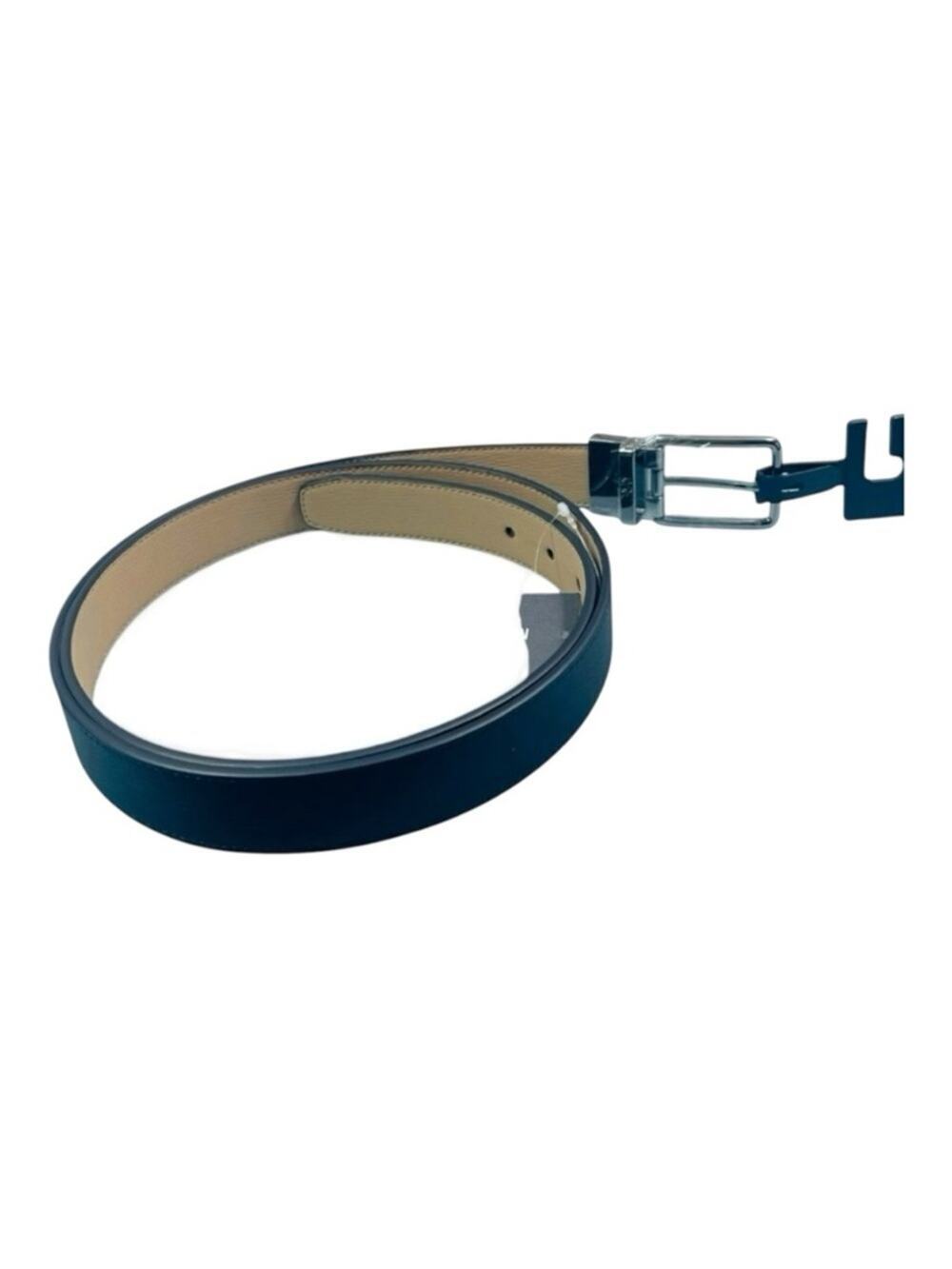 Michael Kors Black/Camel Reversible and Adjustable Silver Metal Belt